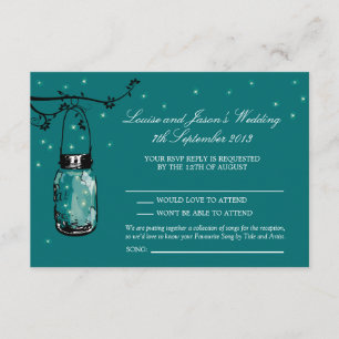 Mariage de pot de maçon de RSVP