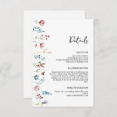 Mariage de prairie fleur sauvage Détails Carte de  (Devant / Derrière)