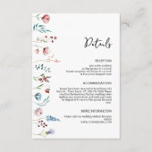 Mariage de prairie fleur sauvage Détails Carte de  (Devant)