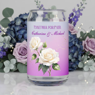 Mariage de printemps Roses Ombré Aquarelle Violet 