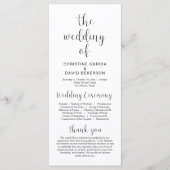 Mariage de, Programmes de cérémonie Mariage modern (Devant)