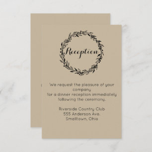 Mariage de réception Invitation et direction Modèl