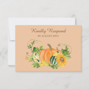 Mariage de récolte d'automne RSVP