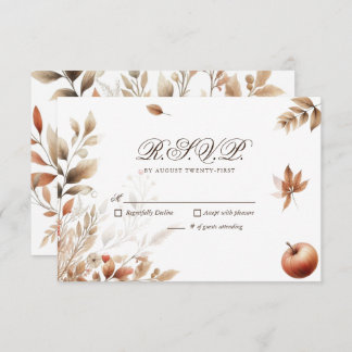 Mariage de récolte d'automne RSVP Botanical Répons