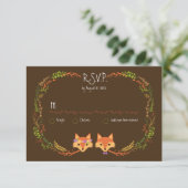 Mariage de Renards de Bois Whimsical RSVP (Debout devant)