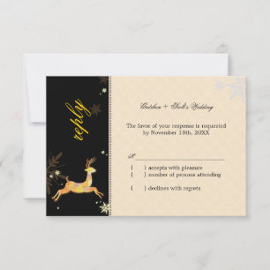 Mariage de rennes d'hiver mignon RSVP
