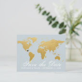 Mariage de Rêve à l'Étranger Carte du Monde Save t (Debout devant)