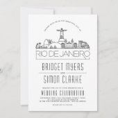 Mariage de Rio de Janeiro | Invitation Skyline (Devant)