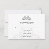 Mariage de roche et de rouleau Carte RSVP jaune (Dos)