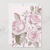 Mariage de roses roses Pink Photo Invitation (Dos)