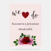 Mariage de roses rouges et roses (Recto)