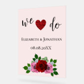 Mariage de roses rouges et roses (Angle)