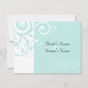 Mariage de rotation inverse Aqua RSVP correspondan