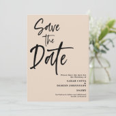 Mariage de sable beige Enregistrer la carte de dat (Debout devant)