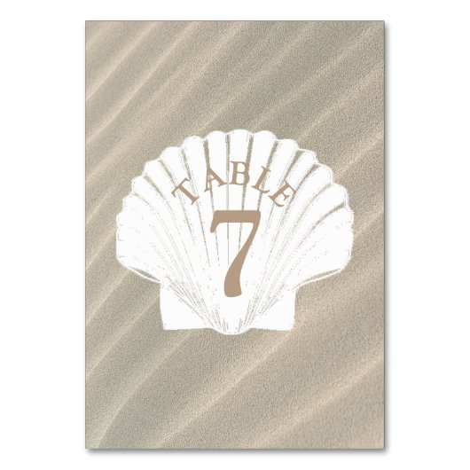 Mariage de sable et de coquillages Carte Numéro de (Dos)