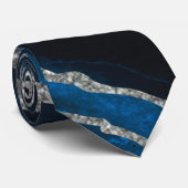 Mariage de salle de Cravate de la marine Blue & Si (Roulé)
