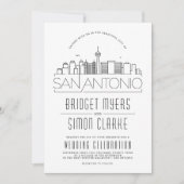Mariage de San Antonio | Invitation Skyline stylis (Devant)