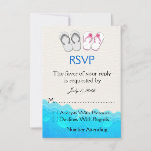 Mariage de sandales de plage RSVP