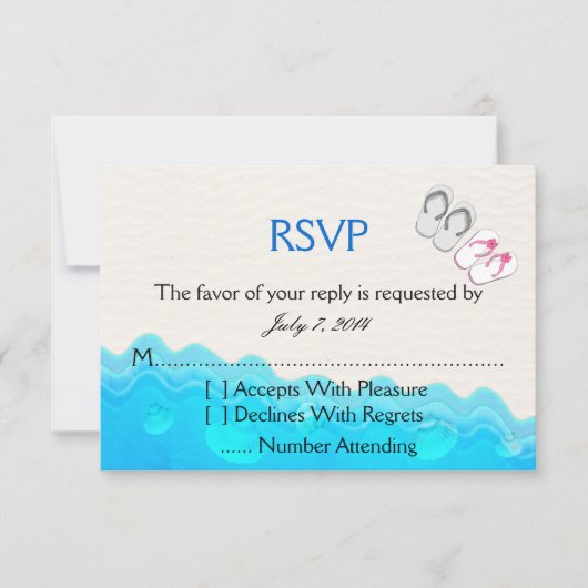 Mariage de sandales de plage RSVP (Devant)