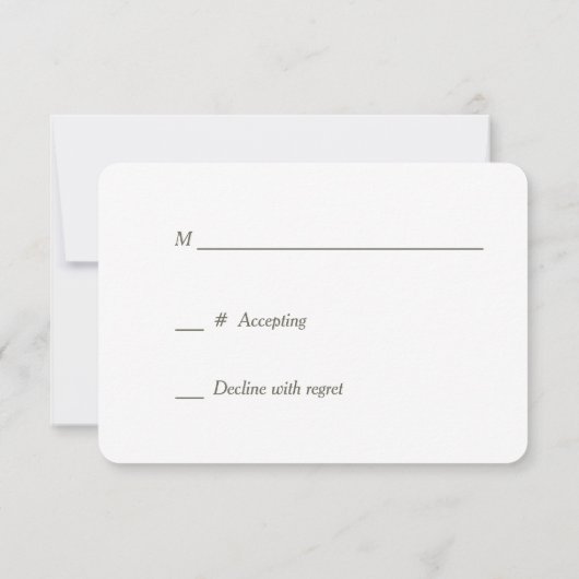 Mariage de saule et de fleurs RSVP (Dos)