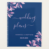 Mariage de script bleu flush rose (Devant)