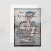 mariage de script chic élégant faded invitation ph (Devant / Derrière)