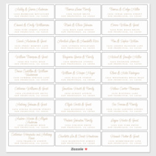 Mariage de script chic Étiquettes de adresse invit