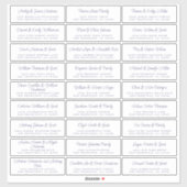 Mariage de script chic Étiquettes de adresse invit (Feuille)