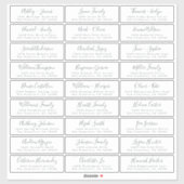 Mariage de script chic Étiquettes de adresse invit (Feuille)