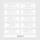 Mariage de script chic Étiquettes de adresse invit (Feuille)