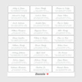 Mariage de script chic Étiquettes de adresse invit (Feuille)