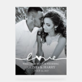 Mariage de script d'amour photo personnalisé (Recto)