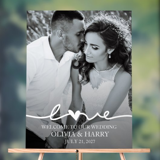 Mariage de script d'amour photo personnalisé (Neutre)