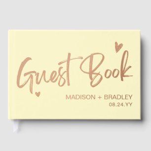 Mariage de script de calligraphie or Rose Real Foi