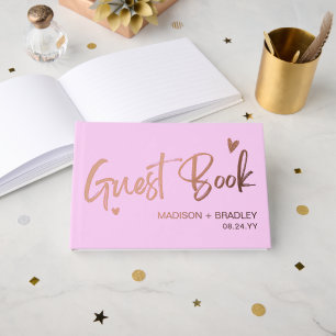 Mariage de script de calligraphie or Rose Real Foi