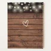 Mariage de script de signature en bois rustique (Dos)