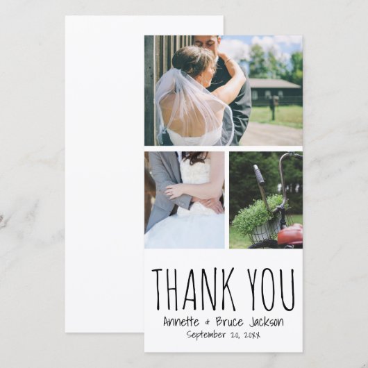 Mariage de script de typographie de Merci mou (Devant / Derrière)