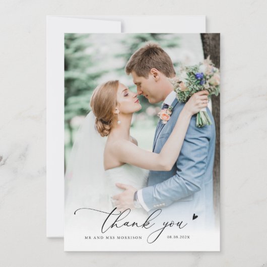 mariage de script écrit main merci (Devant)