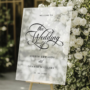 Mariage de script élégant et délicat Accueil Frost