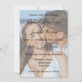 mariage de script élégant invitation photo évanoui (Devant)