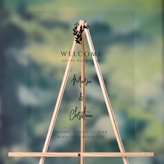 Mariage de script élégant Palm Tree (Neutre)