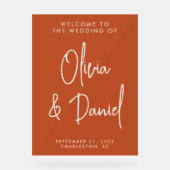 Mariage de script manuscrit Boho Bienvenue (Recto)