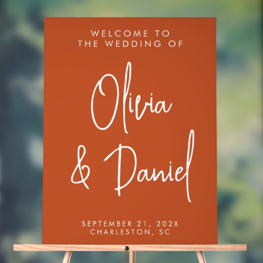 Mariage de script manuscrit Boho Bienvenue (Neutre)