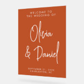 Mariage de script manuscrit Boho Bienvenue (Angle)
