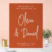 Mariage de script manuscrit Boho Bienvenue (Mariage)