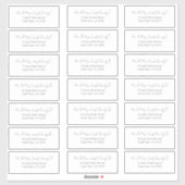 Mariage de script manuscrit Étiquettes de adresse  (Feuille)