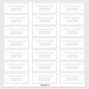 Mariage de script manuscrit Étiquettes de adresse 