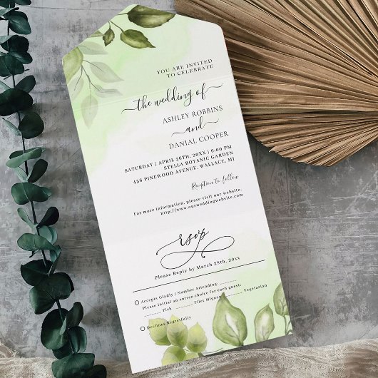 Mariage De Script Minimal Tout En Une Invitation