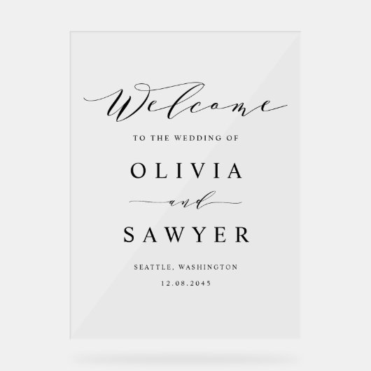 Mariage de script minimaliste noir (Recto)