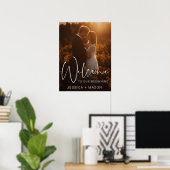 Mariage de script moderne Accueil Poster imprimé (Bureau à domicile)